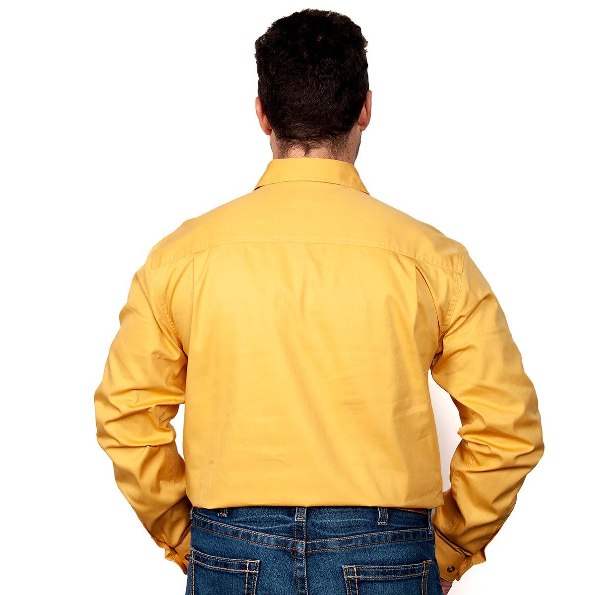 CAMERON - LONGSLEEVE WORKSHIRT - MUSTARD - City N Country