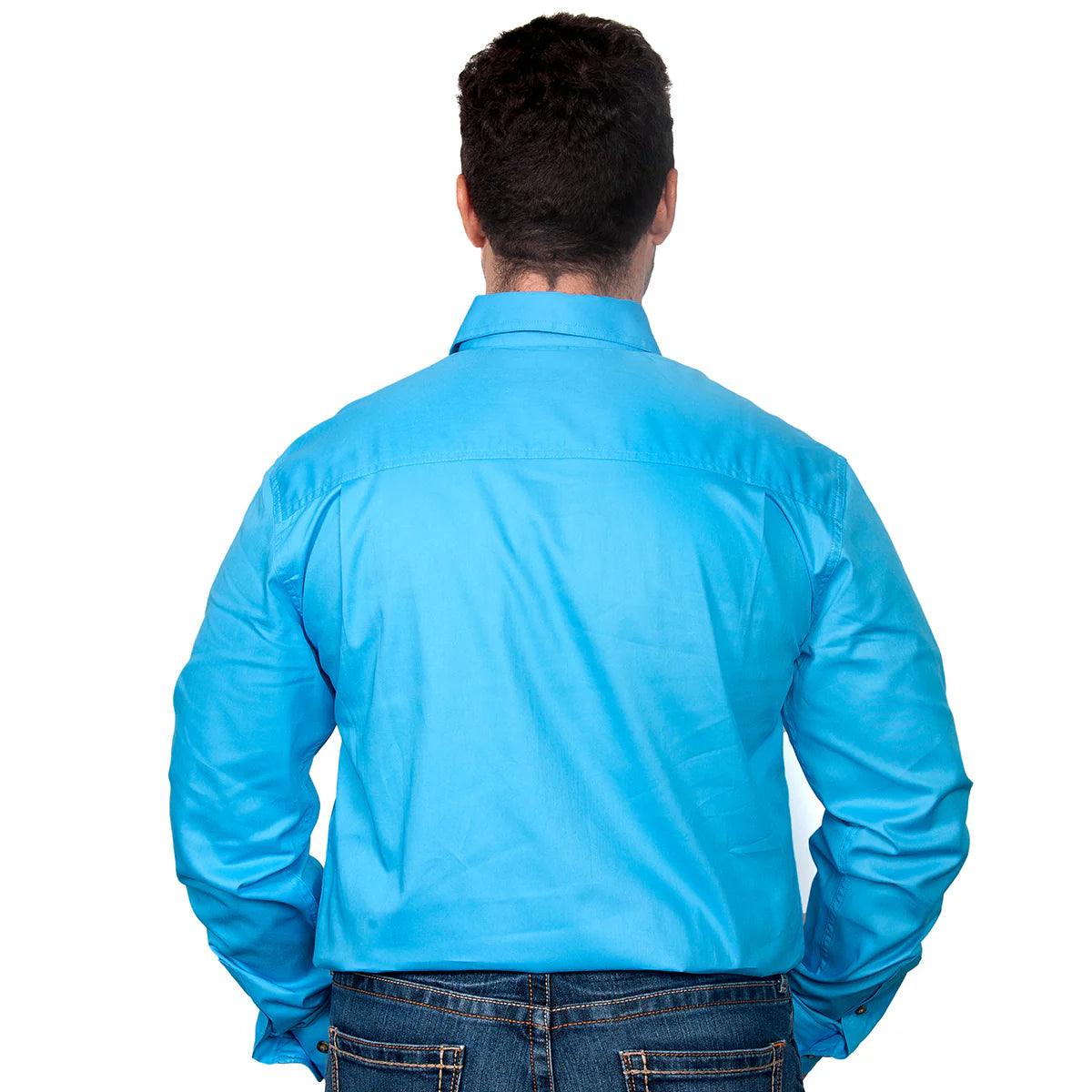 CAMERON - LONG SLEEVE WORKSHIRT - SKY - City N Country