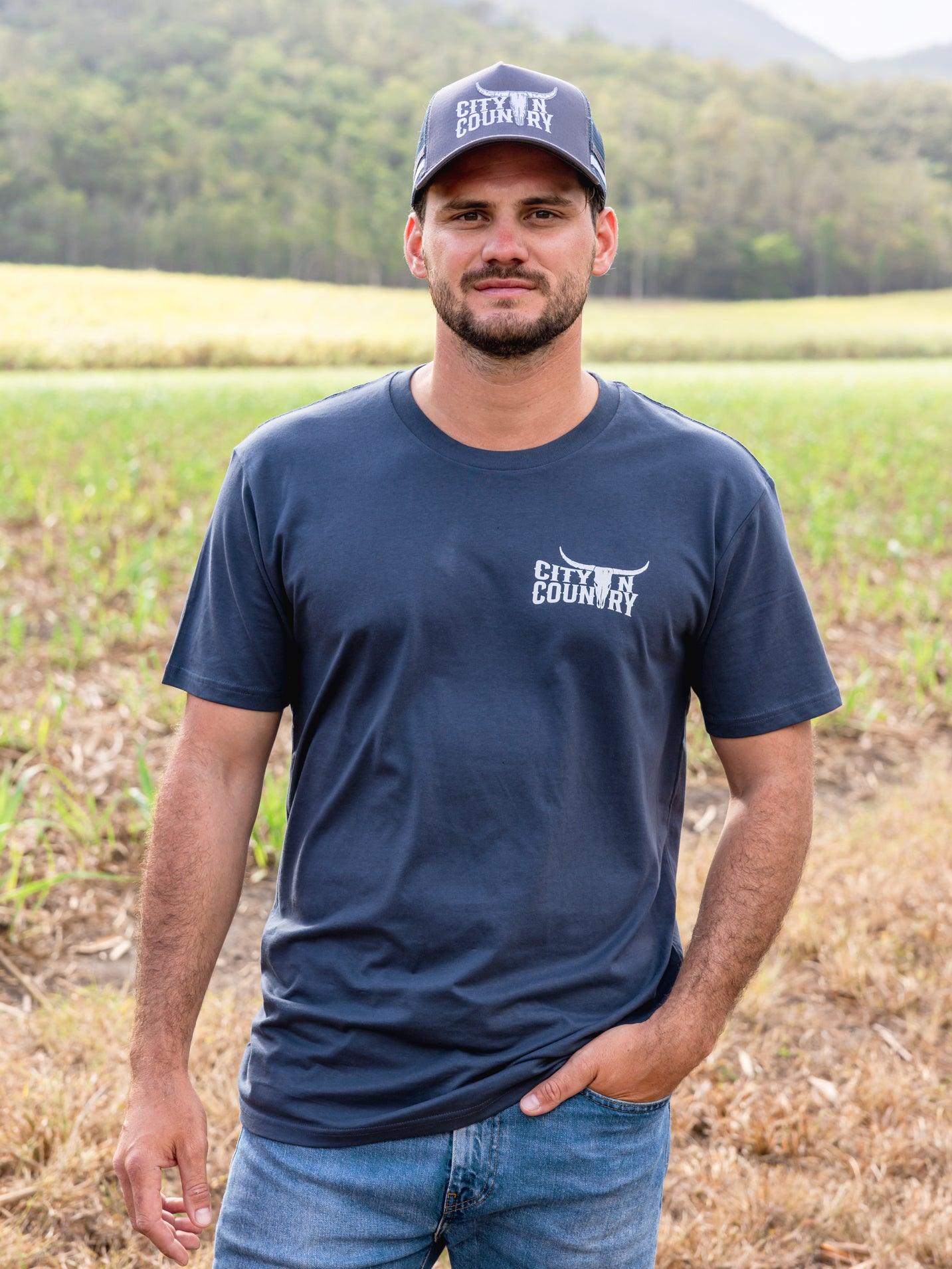 CNC - CITY N COUNTRY - MEN'S TEE - PETROL BLUE - City N Country