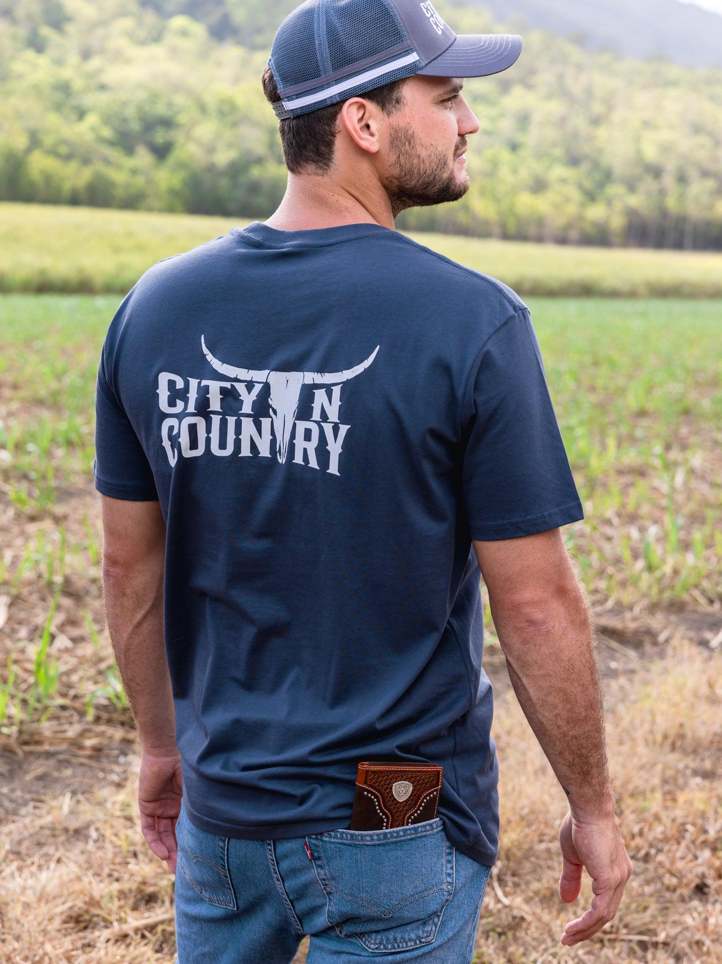 CNC - CITY N COUNTRY - MEN'S TEE - PETROL BLUE - City N Country