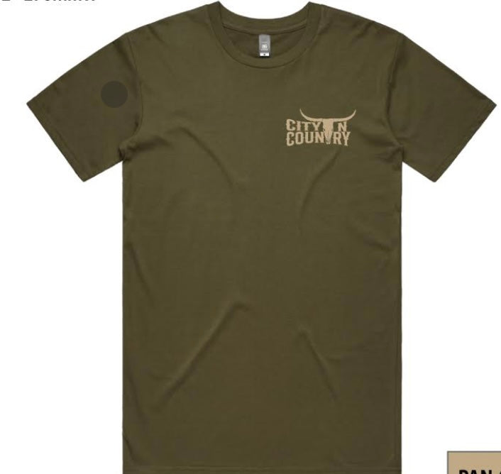 City N Country - CNC - Shirt - Mens - Classic T Shirt - Army