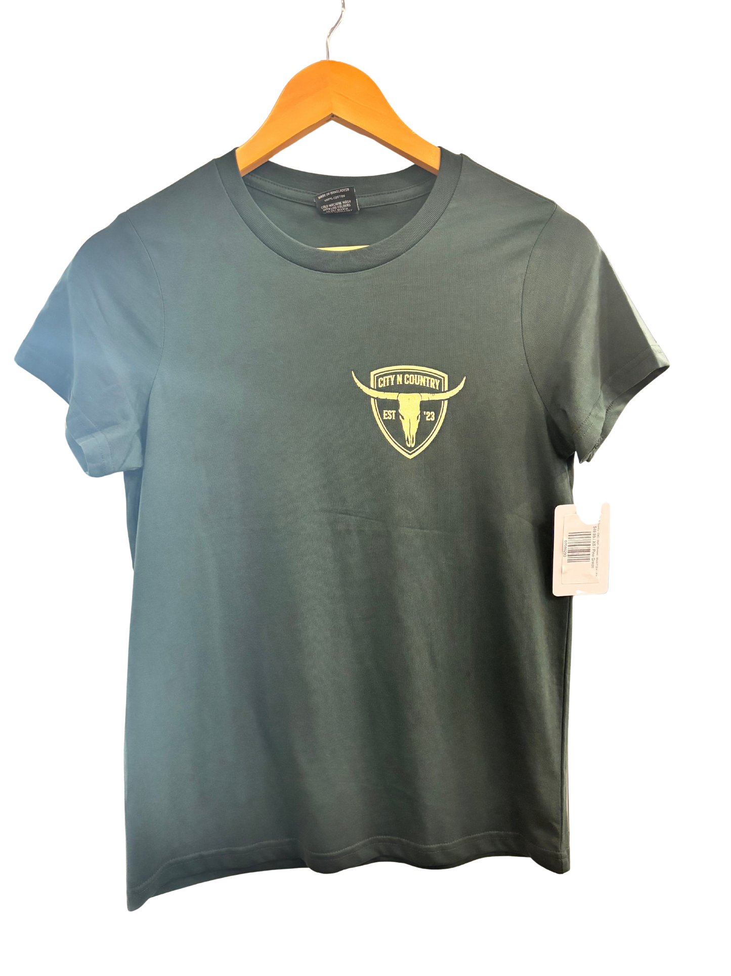 City N Country - CNC - Shirt - Womens - Shield T Shirt - Pine Green