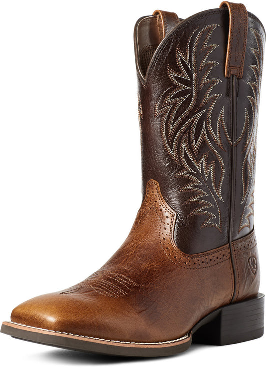 Ariat - Footwear - Mens - Sport Western Wide Square Toe - Peanut Butter And Chaga Brown
