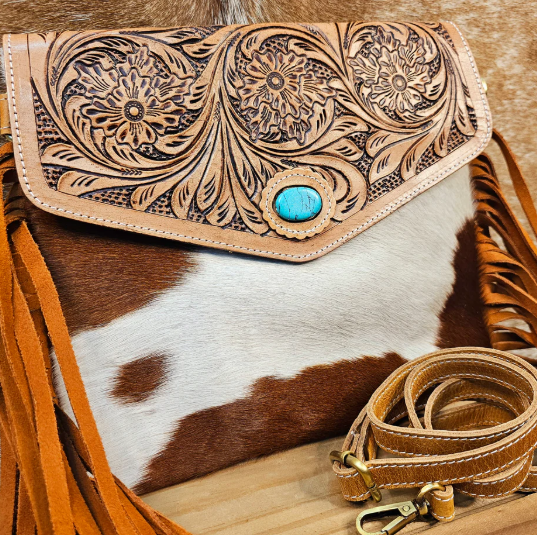 Bushfire Road - Handbag - Calamity Cowhide Fringe