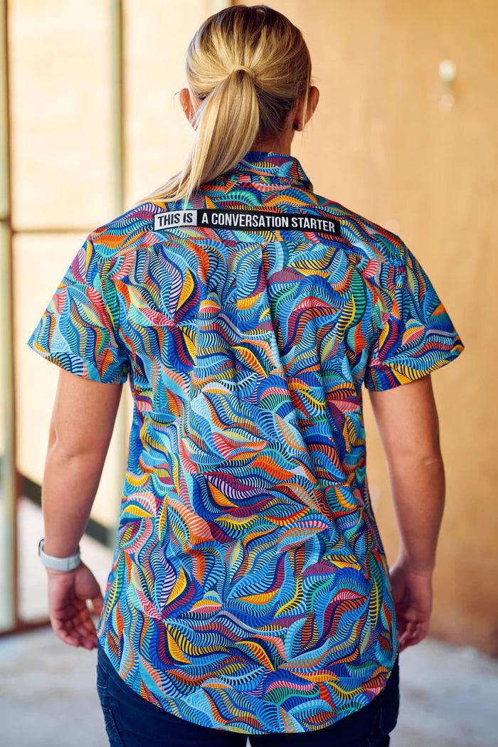 TRADEMUTT - WOMENS SNAZZY FULL BOTTON SHORT SLEEVE WORK SHIRT - City N Country