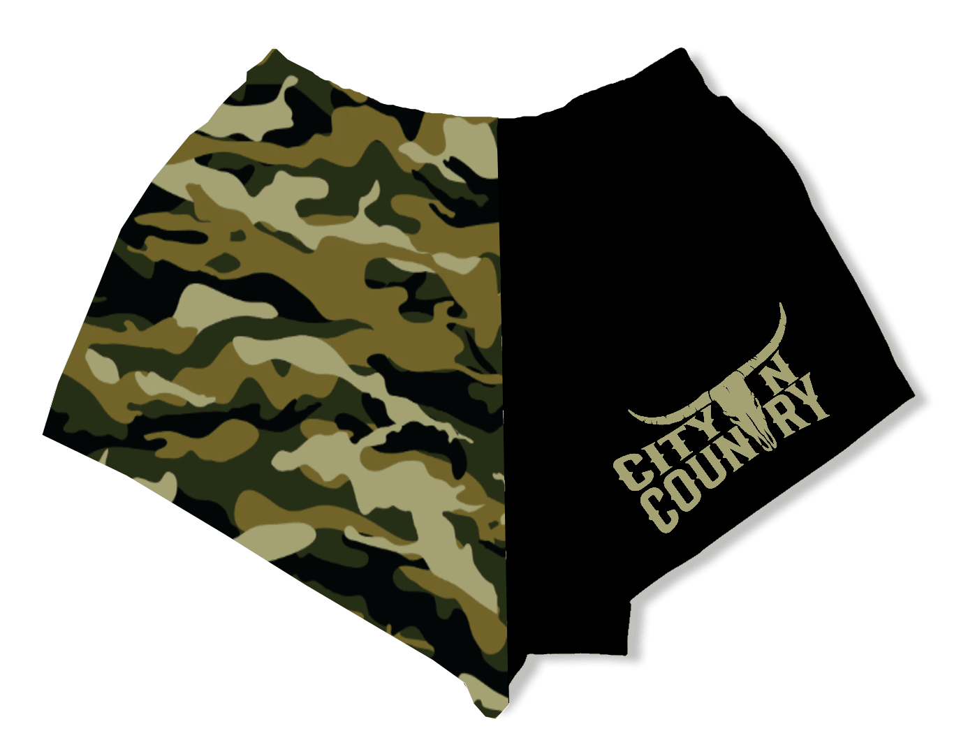 CNC - FOOTY SHORTS - CAMO - City N Country