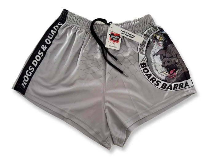 Hogs Dogs and Quads - HDQ - Footy Short - Boars, Barra & Billfish