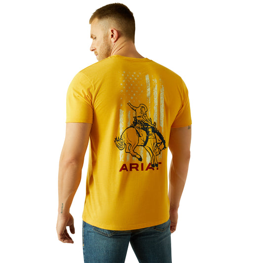 Ariat - Shirt - Mens - Rodeo Proud Tee - Gold Heather