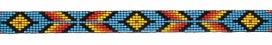 SUNBODY - HATBAND 9 CZAECH BAND STRETCH - WIDE BLUE/DIAMOND CHEVRON - City N Country