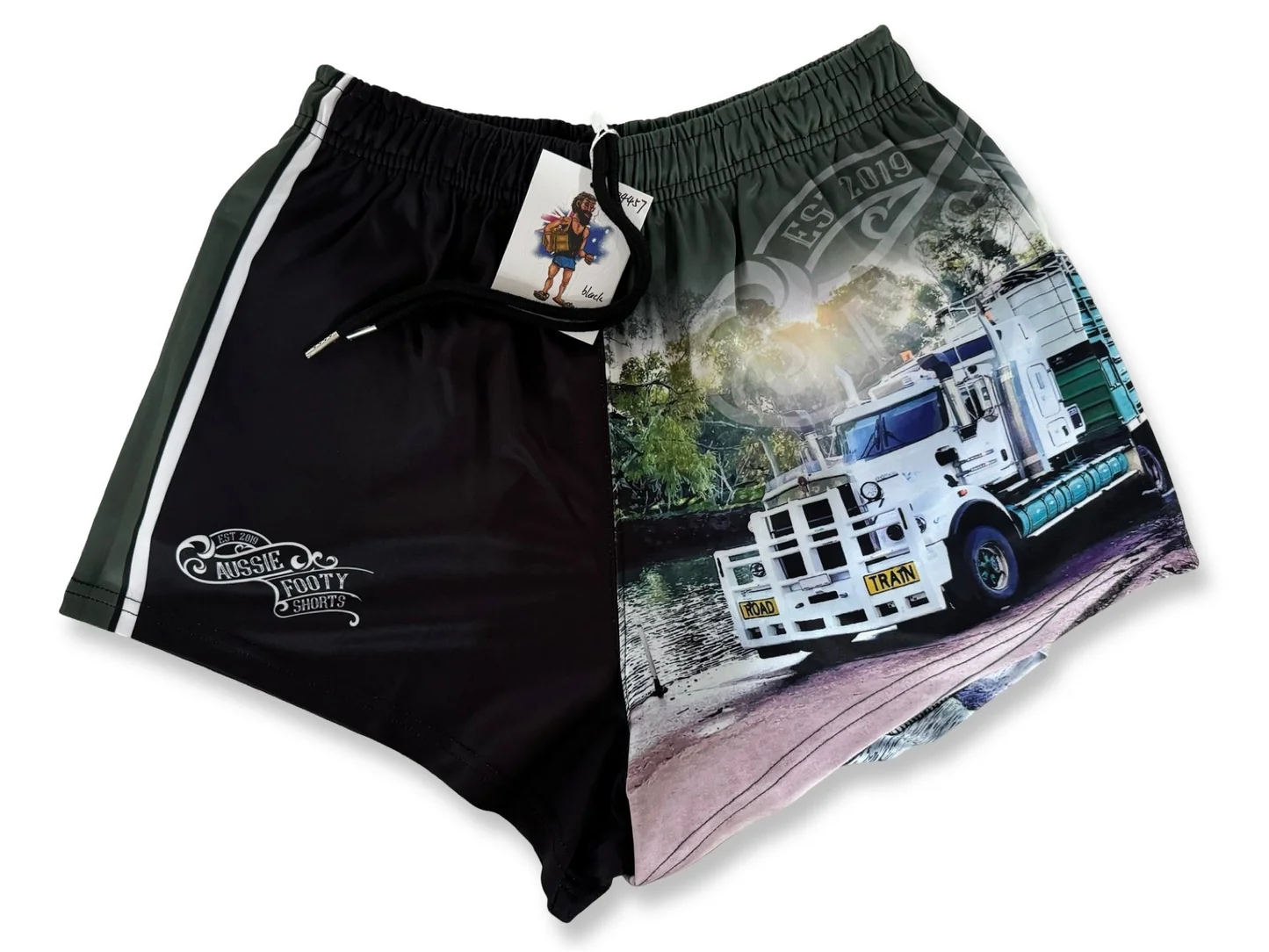 AFS - GREEN TRUCK - FOOTY SHORTS