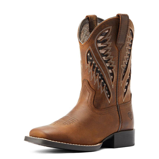 ARIAT - QUCKDRAW VENTTEK KIDS - DISTRESSED BROWN - City N Country