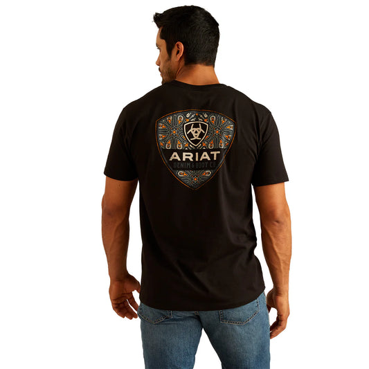 ARIAT - MENS PAISLEY SHIELD T-SHIRT - BLACK