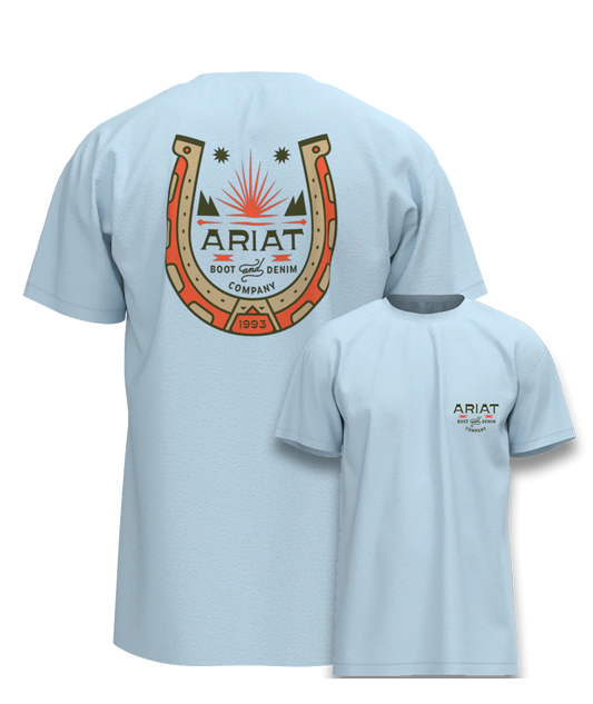 Ariat - Shirt - Mens - Lucky Shoe - Glacier