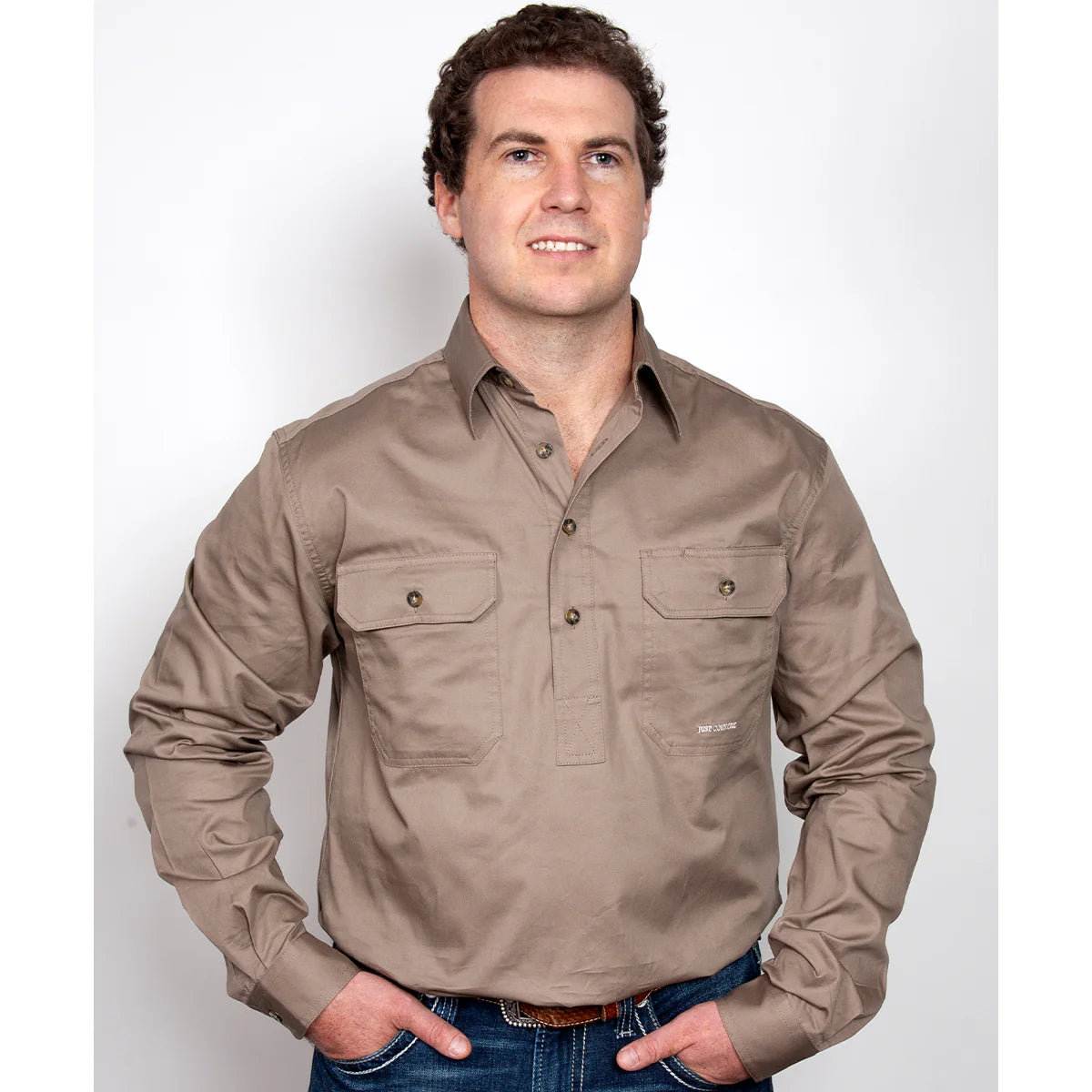 CAMERON - LONG SLEEVE WORKSHIRT - BROWN