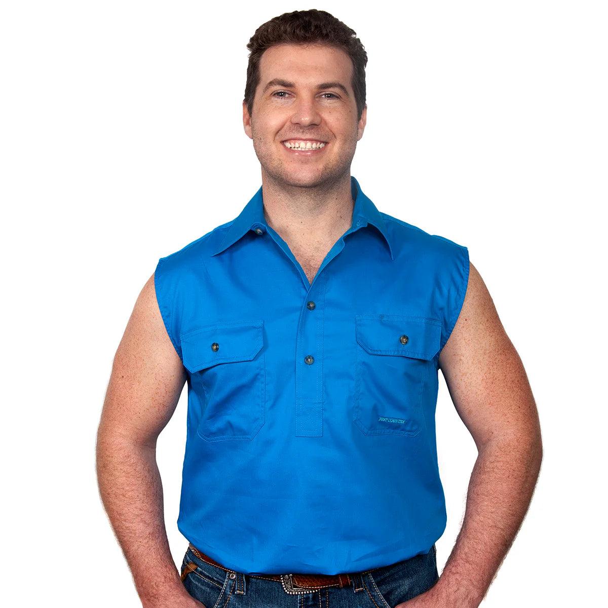 JACK - SLEEVELESS WORKSHIRT - BLUE JEWEL - City N Country