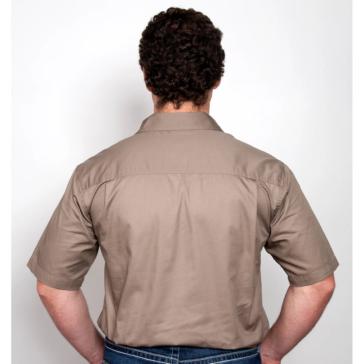 ADAM -  SHORT SLEEVE WORKSHIRT -BROWN