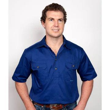 ADAM - SHORT SLEEVE WORKSHIRT -COBALT - City N Country