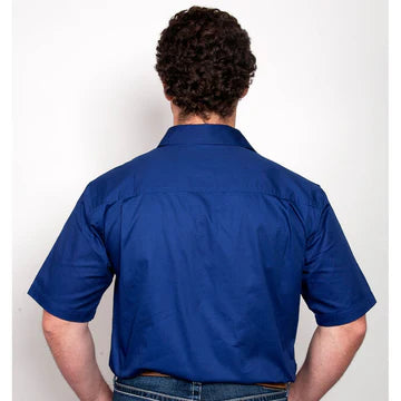 ADAM -  SHORT SLEEVE WORKSHIRT -COBALT