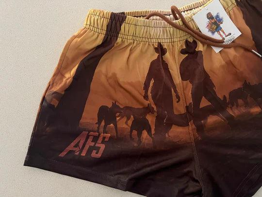 AFS - BUSH SUNSET - FOOTY SHORTS (WITH POCKETS) - City N Country