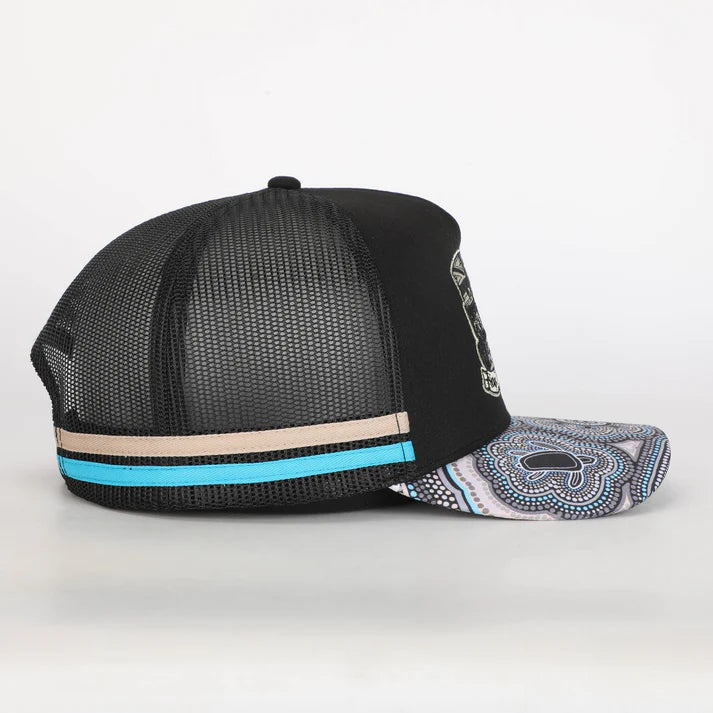 Hogs Dogs And Quads - HDQ - Cap - Blue Dot Art Cap