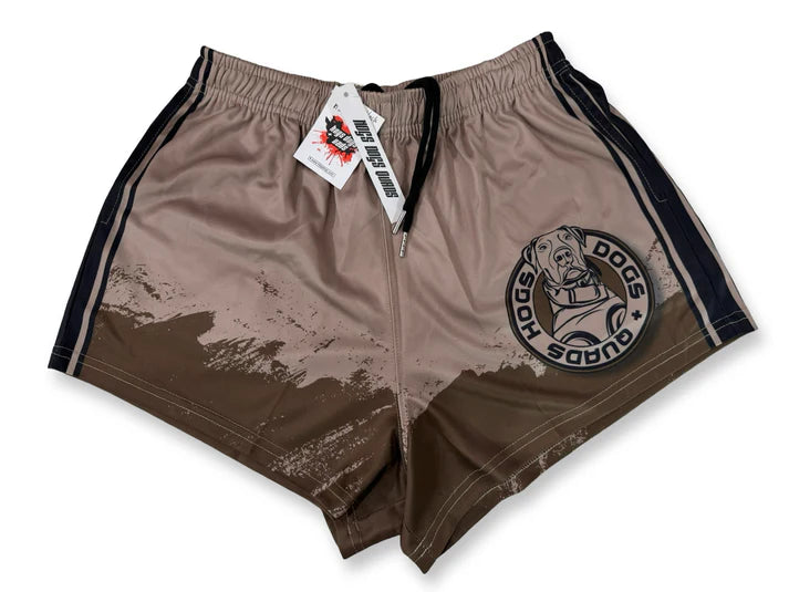 Hogs Dogs And Quads - HDQ - Footy Short - Brown Pig Dog
