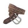 ROPER - Women's Leather Brown Belt - Distressed with Silver Finish Filigree Buckle