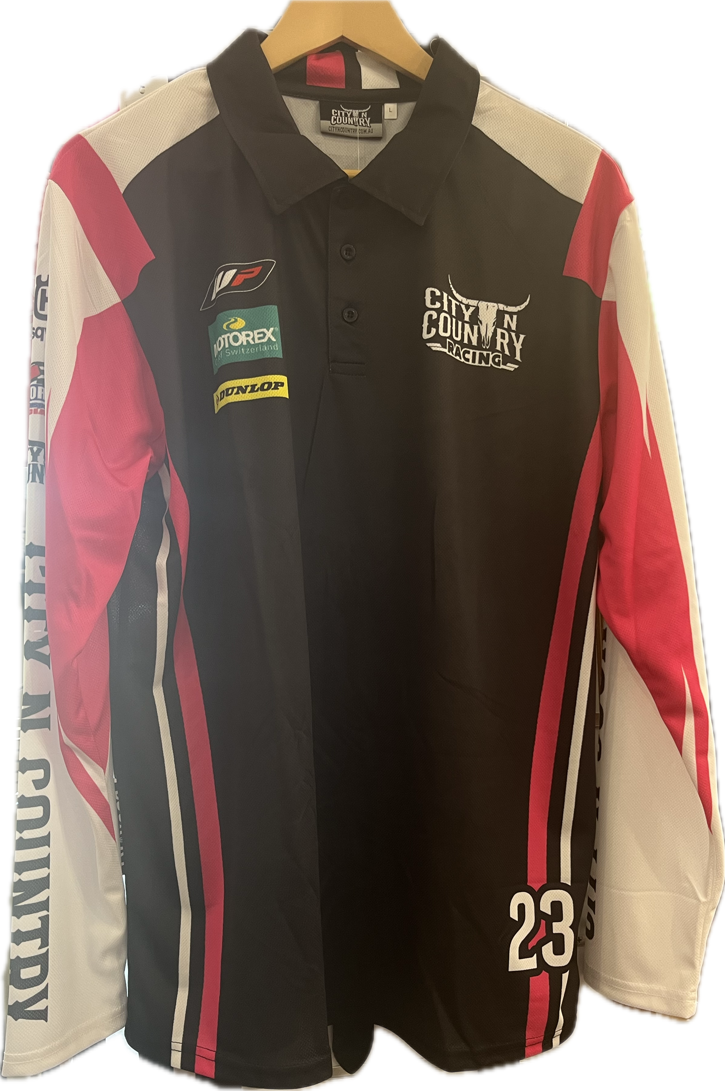 City N Country - CNC - Jersey - Kids - Racing Long Sleeve - Pink Black And White