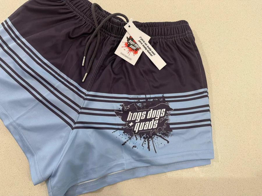 HDQ - BLUE STRIPE - FOOTY SHORTS - City N Country