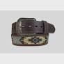 ROPER -MENS ROPER 1.5" AZTEC DESIGN GENUINE LEATHER BELT