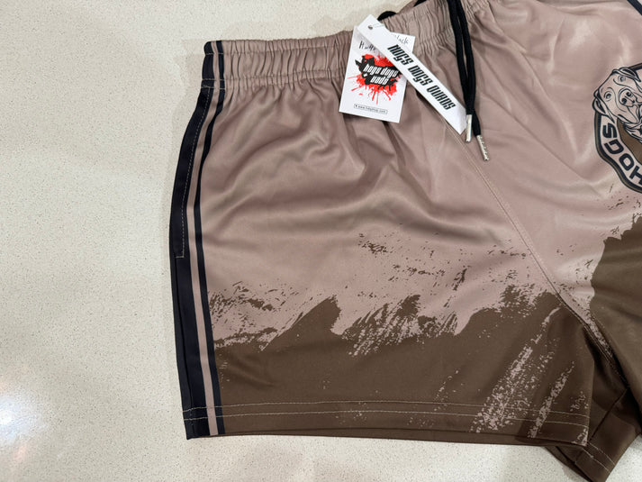 Hogs Dogs And Quads - HDQ - Footy Short - Brown Pig Dog