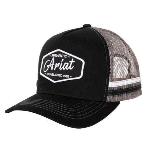 ARIAT - EST PATCH TRUCKER CAP - BLACK / GREY