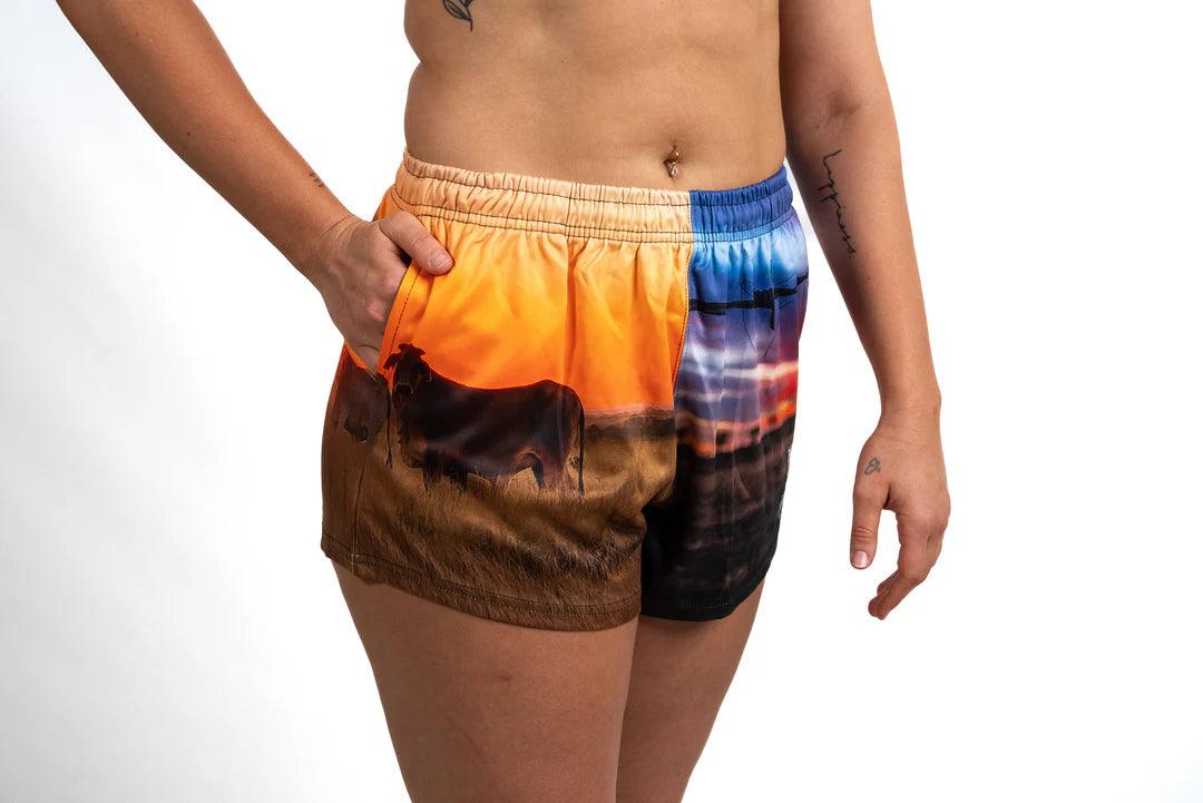 AFS - CATTLE AND WIRE FOOTY SHORTS - (With Pockets) - City N Country