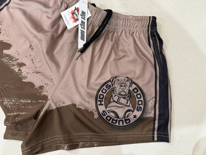 Hogs Dogs And Quads - HDQ - Footy Short - Brown Pig Dog