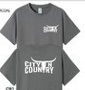 CNC - CITY N COUNTRY - YOUTH TEE-SHIRT - CHARCOAL (WHITE LOGO) - City N Country