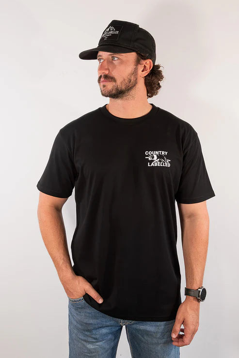 Country Labelled - WORKING DOG T SHIRT - BLACK - City N Country