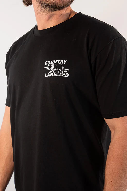 Country Labelled - WORKING DOG T SHIRT - BLACK - City N Country