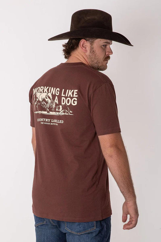 Country Labelled - WORKING DOG T SHIRT - CHESTNUT - City N Country