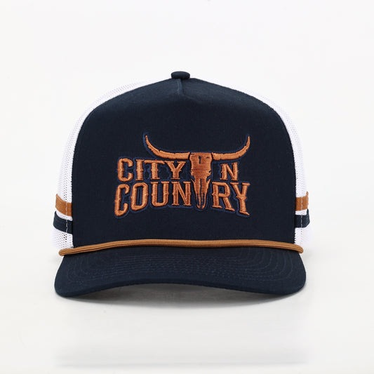 City N Country - CNC - Cap - 3D Classic - Navy, Brown and White