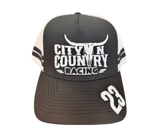 City N Country - CNC - Cap - 3D Racing - Black and White