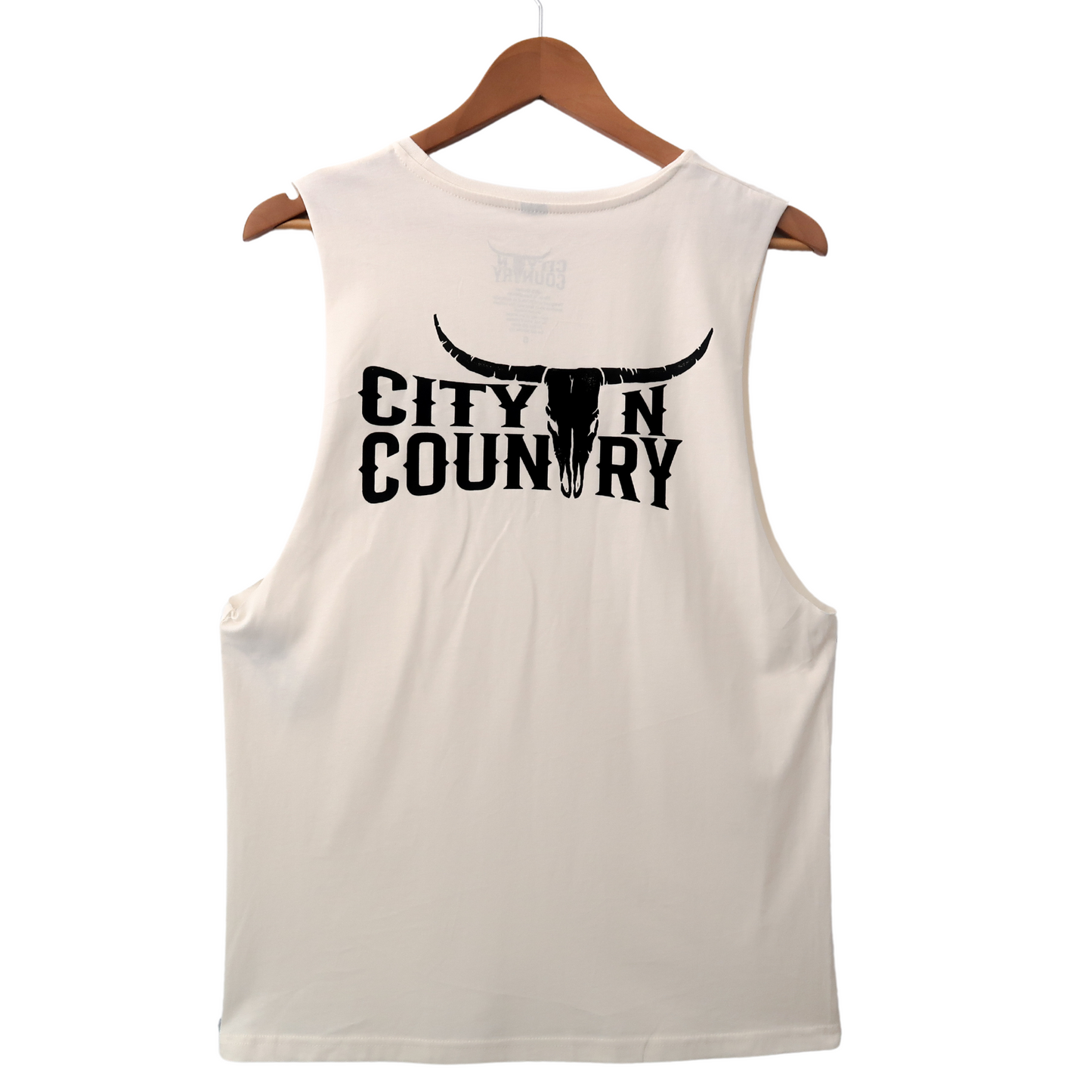 CITY N COUNTRY - MEN'S MUSCLE TANK - CREAM