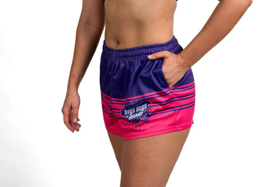 HDQ - PINK AND PURPLE - FOOTY SHORTS - City N Country