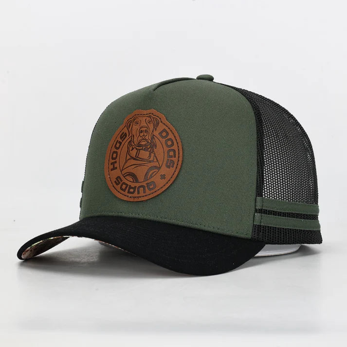 Hogs Dogs And Quads - HDQ - Cap - Pig Dog Leather Patch