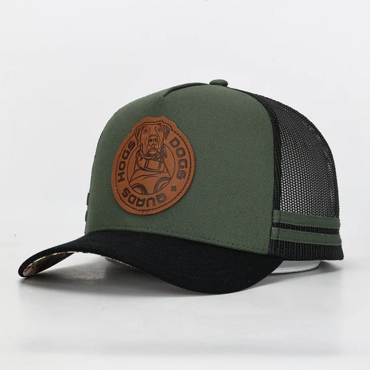 Hogs Dogs And Quads - HDQ - Cap - Pig Dog Leather Patch