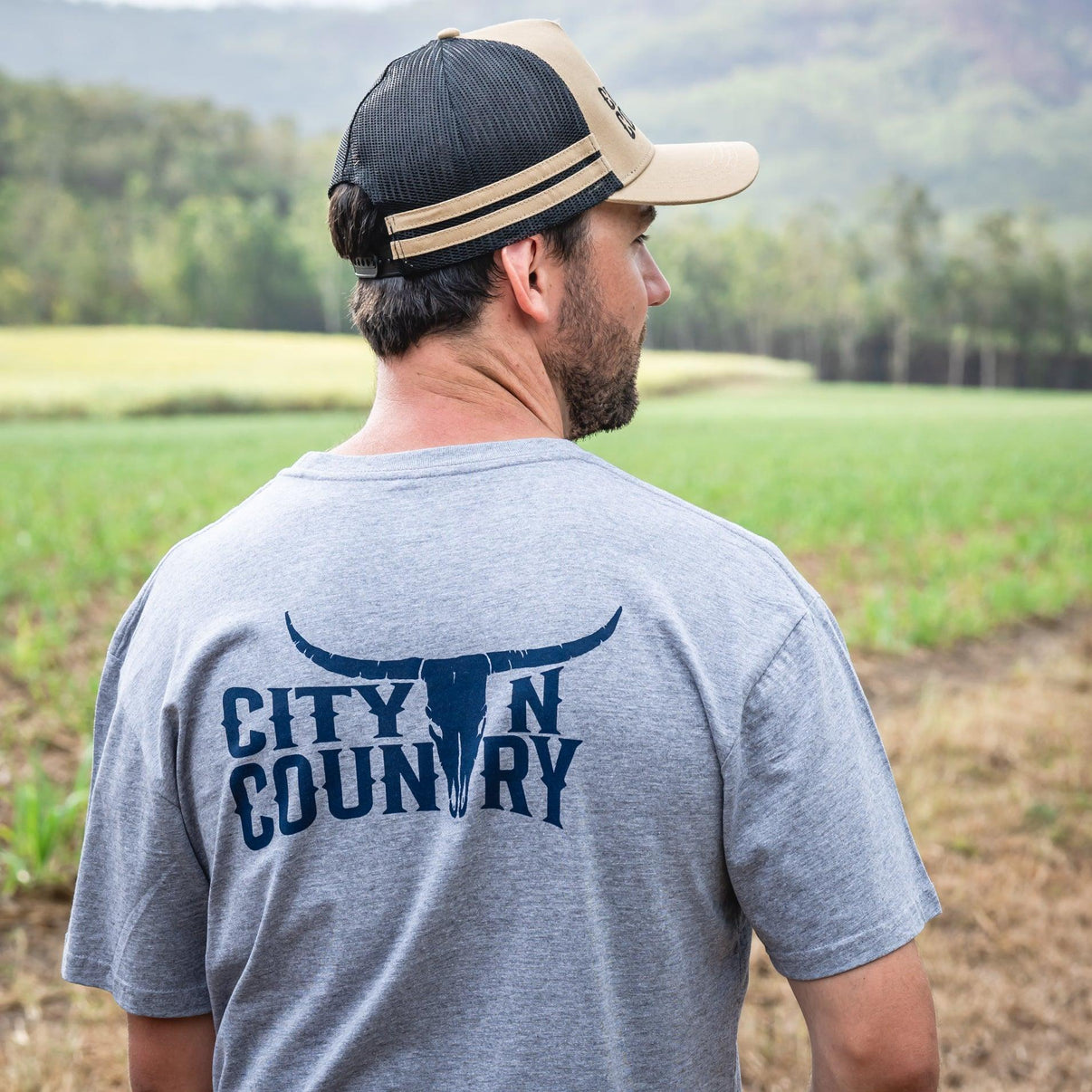 CNC - CITY N COUNTRY - MEN'S TEE - GREY MARLE - City N Country