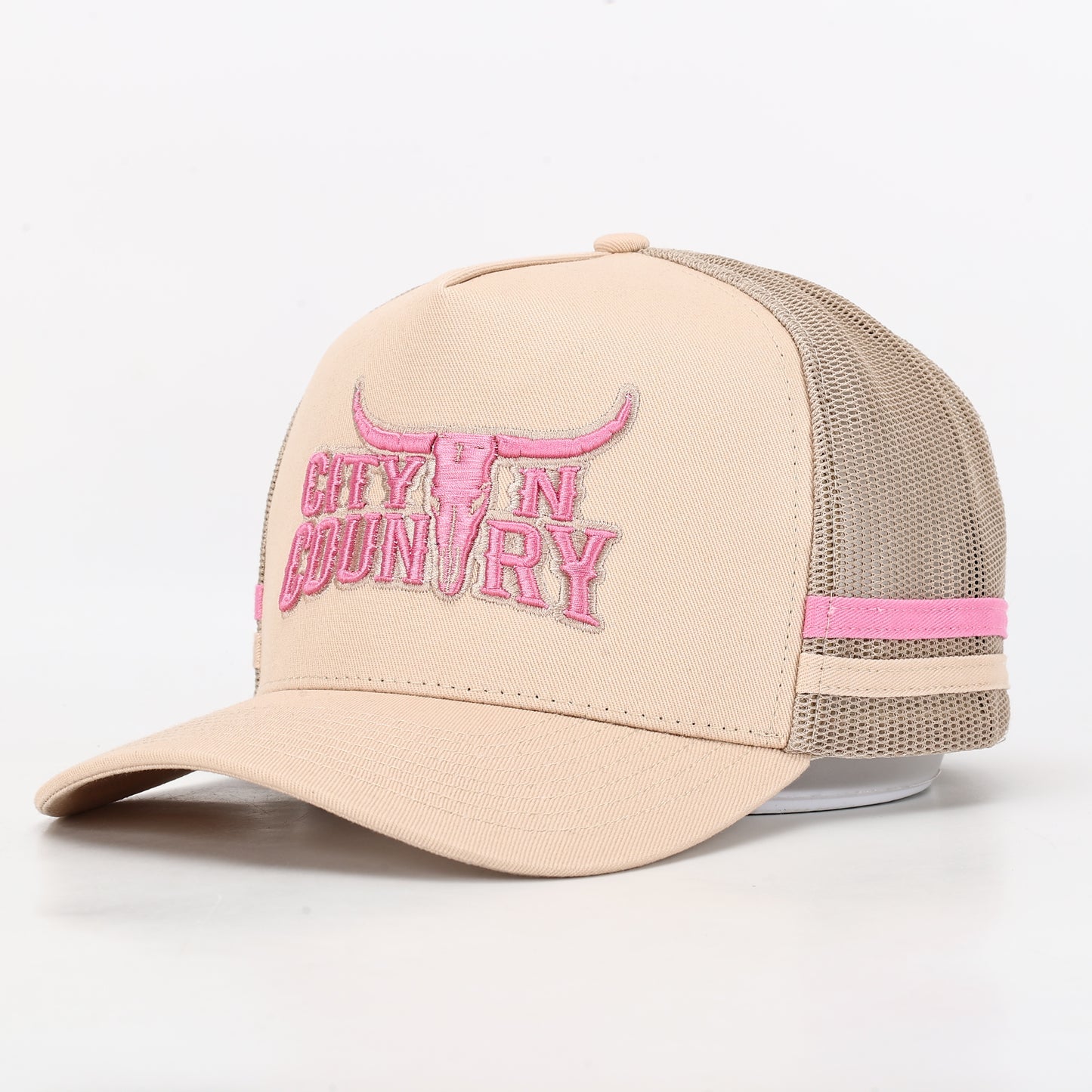 City N Country - CNC - Cap - 3D Classic - Beige and Pink