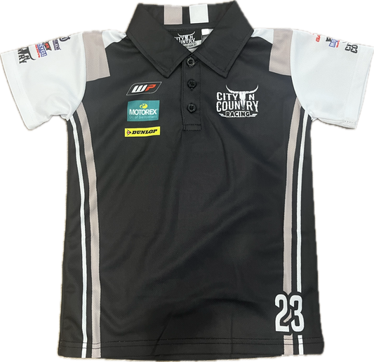 City N Country - CNC - Jersey - Kids - Racing Short Sleeve - Taupe Black And White
