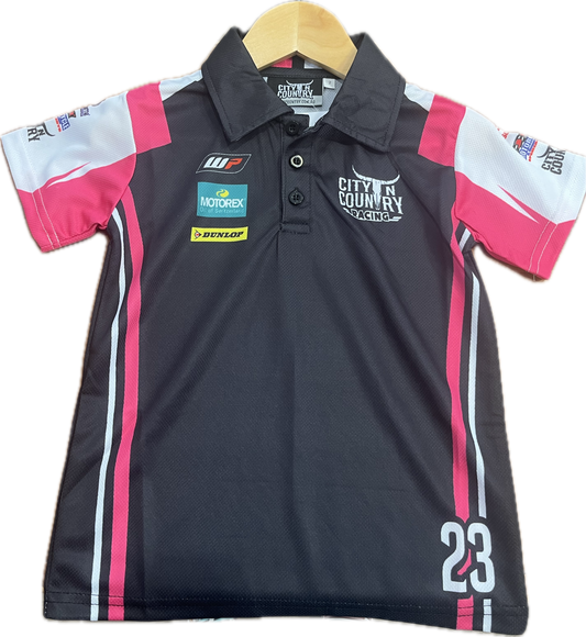 City N Country - CNC - Jersey - Kids - Racing Short Sleeve - Pink Black And White
