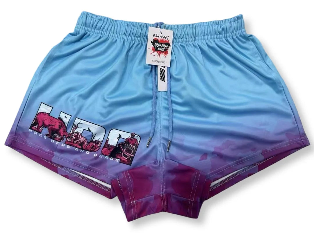 Hogs Dogs And Quads - HDQ - Footy Short - Sky Blue Short