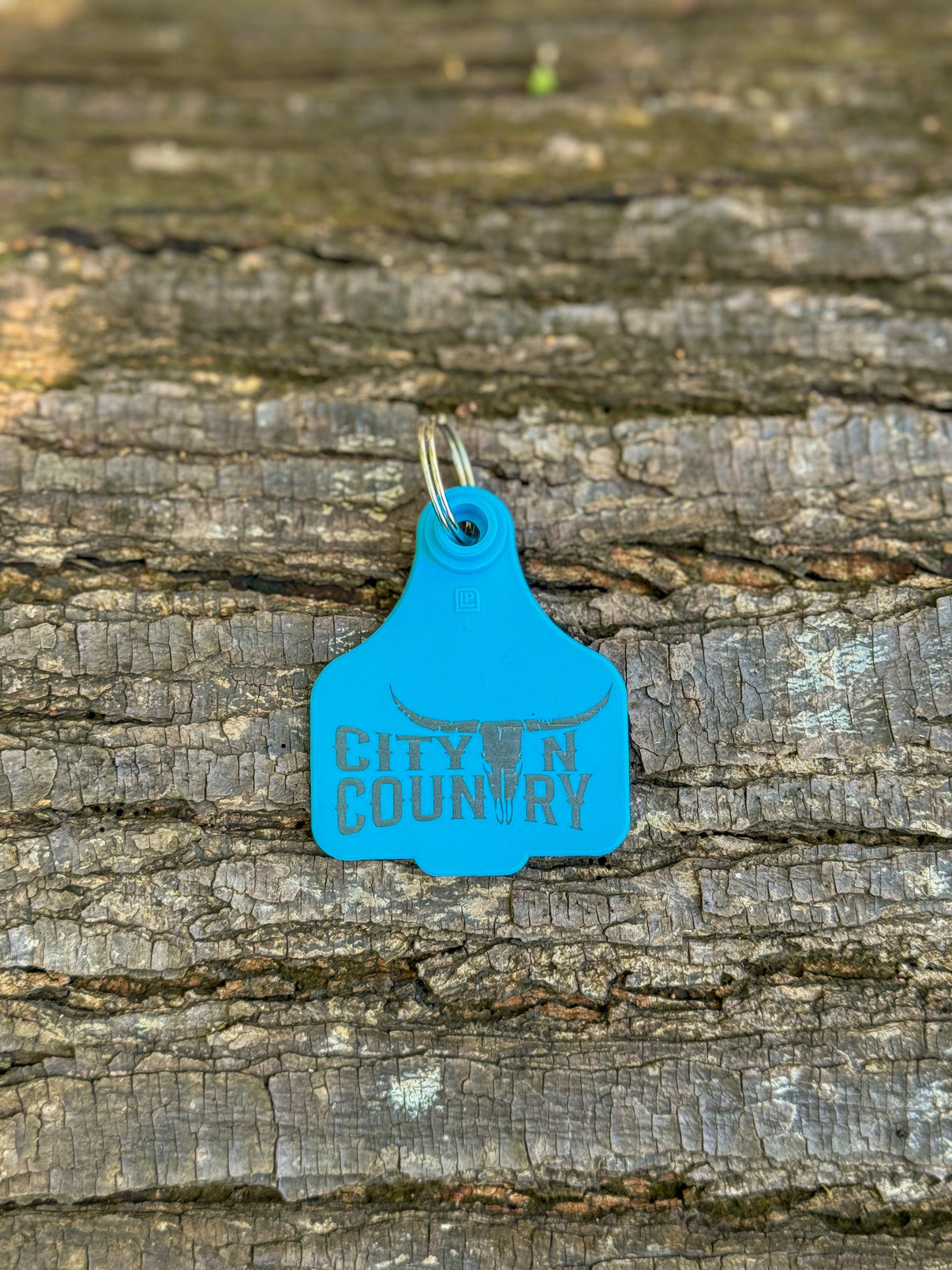 CNC - CITY N COUNTRY CATTLE TAG - AQUA - City N Country