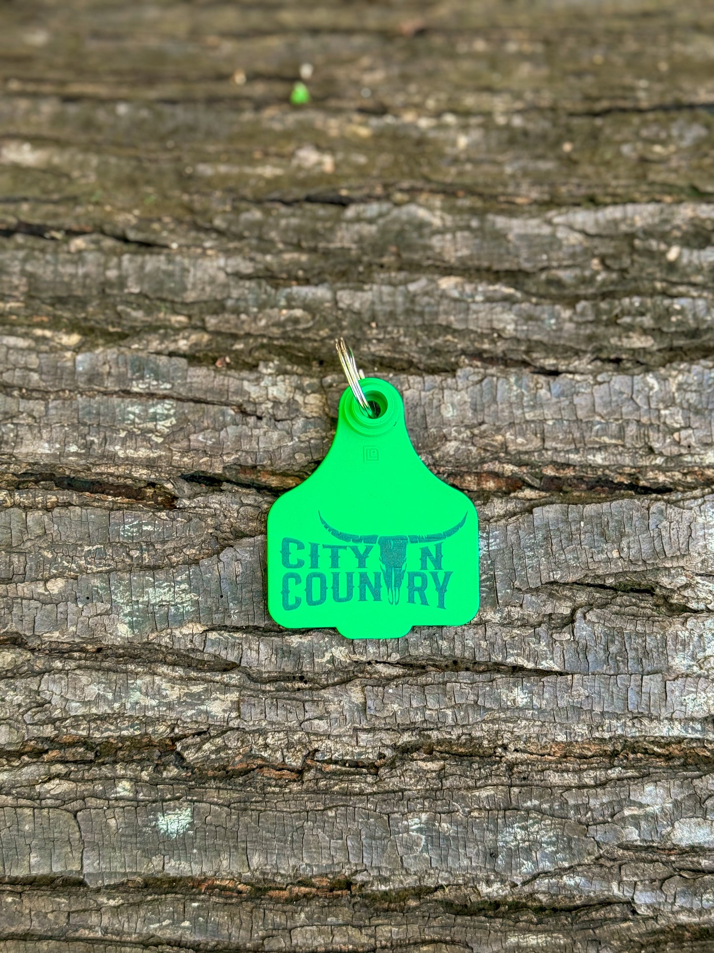 CITY N COUNTRY CATTLE TAG - GREEN